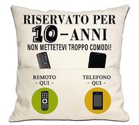 Copri cuscino tascabile per 10 anni ragazze ragazzi adolescenti 10 ° compleanno regalo decorazioni Copri cuscino per figlia figlio nipote amici sorella fratello compagni di ompleanno (10)