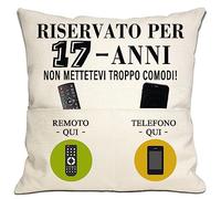 Copri cuscino tascabile per 17 anni ragazze ragazzi adolescenti 17° compleanno regalo decorazioni Copri cuscino per figlia figlio nipote amici sorella fratello compagni di ompleanno (17)