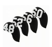 Copri da Golf Copertura Iron Protezione Custodia in Neoprene Elastico Profilo Curvo Sicuro Silenzioso Adatto a Carrello E Custodia, Nero Con Scritte Bianche, Copri Sand Wedge