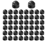 Copri Dado, 50 pezzi Tappo Esagonale M8, Tappo Esagonale per Bulloni, M8 Esagonali Rotondi, Tappi a Vite in Plastica, Dadi Esagonali Neri, Tappi per Viti e Dadi