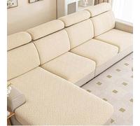 Copri Divano 3 Posti con Braccioli,Copridivano Elasticizzato, Copridivano Antiscivolo,Copricuscino Universale per Divano -per Divano A Forma di L(Yellow,W 45-65cm/L 65-95cm)