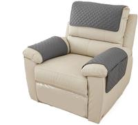 Copri Divano, Copri Braccioli e Poggiatesta Poltrona Reclinabile, Copridivano Divano per Animali Domestici con Protezione Antiscivolo e Trapuntatura per Mobili(Dark Gray,3Seater(5Pcs))