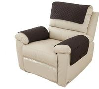 Copri Divano, Copri Braccioli e Poggiatesta Poltrona Reclinabile, Copridivano Divano per Animali Domestici con Protezione Antiscivolo e Trapuntatura per Mobili(Black,3Seater(5Pcs))