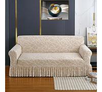 Copri Divano Elasticizzato 1/2/3/4 Posti Fantasia Antiscivolo Antimacchia Copridivano con Braccioli e Gonna Salotto Elastico Lavabile Fodera per Divano AntiGraffio per Gatto,N-3seater:190-230cm