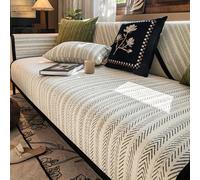 Copri Divano Herringbone Chenille Fabric Furniture Protector Sofa Cover Copridivano 1 2 3 4 posti AntiGraffio Gatto Copridivano angolare Forma di L(Black,90x90cm)