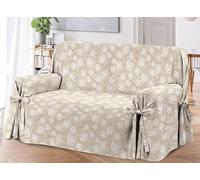 Copri Divano Poltrona Salvadivano Rose Panama Cotone con laccetti 1-2 e 3 Posti