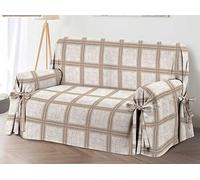 Copri Divano Poltrona Salvadivano Tartan Panama Cotone con laccetti 1-2-3Posti