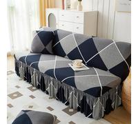 Copri Divano Senza Bracciolo Impermeabile Copridivano 3 Posti Senza Braccioli Disegno Gonna Elasticizzato Copridivano Antigraffio Universale Motivo Geometrico Anti Scivolo Copri Divano,Style 5,M