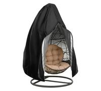 Copri Dondolo Copertura protettiva for sedia a sdraio a forma di uovo da giardino, Shell Shield, copertura for altalena autunnale, for a cesto vite(Black,Single 230*200cm)