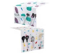 Copri Elettrodomestici da Cucina PEVA con Tasca Design Set di 2 per Organizzare