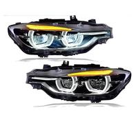 Copri Faro Anteriore Auto Coppia Di Luci Per Auto Per BMW Serie 3 F30 F35 F80 2013-2019 Fari Dinamici A LED DRL Halo Angel Eyes Lente Del Proiettore Copri Lente Faro(For Xenon)