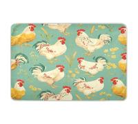 Copri-fasciatoio riutilizzabile con galline di grano, impermeabile, lavabile, delicato sulla pelle, per bambini, 132,1 x 86,4 cm (lunghezza x larghezza)