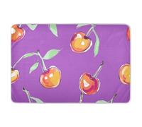 Copri fasciatoio riutilizzabile extra large con frutta gialla e ciliegia, morbida, assorbente, portatile, per neonati e ragazze, 132,1 x 86,4 cm (lunghezza x larghezza)