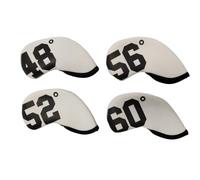 Copri Ferro da Golf Universale, Bianco Con Scritte Nere, Copri Sand Wedge | Profilo Compatto e Leggero, Custodia per Ferro da Golf, Golfisti