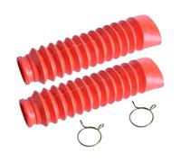 Copri Forcella Forcelle Moto 2 Pezzi 32 mm Rosso Moto Anteriore Gomma ghetta Forcella Ammortizzatore Copertura Antipolvere Antiscivolo