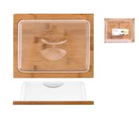 Copri Formaggio Base Bambu' Rettangolare Cm25X20H8