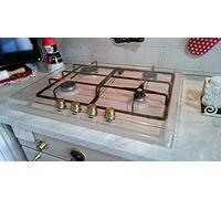 Copri Fornelli/Coprifornelli in Plexiglass Trasparente - Protezione su Misura per Tutti i Piani Cottura (62x52)