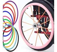 Copri-impugnatura For Cerchio Di Spinta For Sedia A Rotelle, Impugnatura Comoda, Trazione Eccellente, Protegge L'anello Di Spinta Della Sedia A Rotelle Adatto A Tutte Le Stagioni(Light Pink,24in)