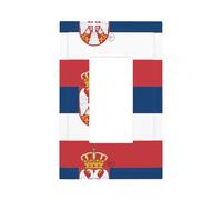 Copri interruttore decorativo stampato bandiera della Serbia - durevole piastra singola e doppia presa per interruttori della luce Stile U
