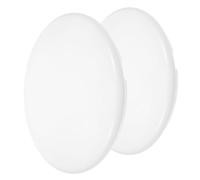 Copri Lampada da Soffitto Rotondo Bianco PVC 2 Pezzi senza Attrezzi | , Apertura da 18, 7cm, per LED e Kit Ventilatore, Bagno e Ingresso