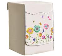 Copri Lavatrice 24x33x20 Pollici Copri Lavatrice E Asciugatrice Con Nastro Di Fissaggio ＆ Cerniera Protezione Solare Impermeabile E Antipolvere Stampata a Fiori per Lavatrice a Carico Frontale XL