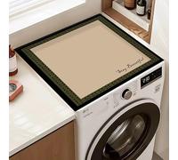 Copri Lavatrice Beige Verde Copri Lavatrice Per Interno Per Top - Antiscivolo Tappetino Lavatrice - Tappeto Assorbente In Diatomee Per Armadio Comodino, Cucine, Bagni50*50Cm