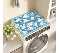 Copri Lavatrice Coniglio Blu Copri Lavatrice Per Interno Per Top - Antiscivolo Tappetino Lavatrice - Tappeto Assorbente In Diatomee Per Armadio Comodino, Cucine, Bagni40*60Cm