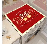 Copri Lavatrice Coniglio Rosso Copri Lavatrice Per Interno Per Top - Antiscivolo Tappetino Lavatrice - Tappeto Assorbente In Diatomee Per Asciugatrici, Cucine, Bagni50*60Cm