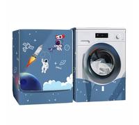 Copri lavatrice e asciugatrice a caricamento verticale con cerniera Frontale Coperchio per lavatrice Antipolvere anti-sole e anti-invecchiamento (C,S(38-44cm))