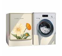 Copri lavatrice e asciugatrice a caricamento verticale con cerniera Frontale Coperchio per lavatrice Antipolvere anti-sole e anti-invecchiamento (D,L(51-57cm))