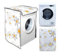 Copri Lavatrice e Copri Asciugatrice per Interno, Coprilavatrice Impermeabile, Copertura Impermeabile con Chiusura a Zip, Telo Antipolvere, Coprilavatrice da interno 60x60x80