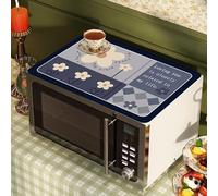 Copri Lavatrice Fiori Blu Copri Lavatrice Per Interno Per Top - Antiscivolo Tappetino Lavatrice - Tappeto Assorbente In Diatomee Per Armadio Comodino, Cucine, Bagni50*50Cm