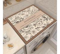Copri Lavatrice Fiori Colorati Di Caffè Copri Lavatrice Per Interno Per Top - Antiscivolo Tappetino Lavatrice - Tappeto Assorbente In Diatomee Per Armadio Comodino, Cucine, Bagni50*50Cm