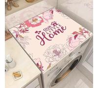 Copri Lavatrice Fiori Rosa Copri Lavatrice Per Interno Per Top - Antiscivolo Tappetino Lavatrice - Tappeto Assorbente In Diatomee Per Armadio Comodino, Cucine, Bagni50*50Cm