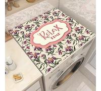 Copri Lavatrice Fiori Viola Copri Lavatrice Per Interno Per Top - Antiscivolo Tappetino Lavatrice - Tappeto Assorbente In Diatomee Per Armadio Comodino, Cucine, Bagni40*60Cm