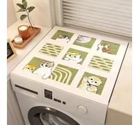 Copri Lavatrice Gatto Carino Copri Lavatrice Per Interno Per Top - Antiscivolo Tappetino Lavatrice - Tappeto Assorbente In Diatomee Per Armadio Comodino, Cucine, Bagni50*50Cm