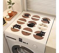 Copri Lavatrice Gatto Marrone Copri Lavatrice Per Interno Per Top - Antiscivolo Tappetino Lavatrice - Tappeto Assorbente In Diatomee Per Armadio Comodino, Cucine, Bagni40*60Cm