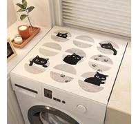Copri Lavatrice Gatto Nero Copri Lavatrice Per Interno Per Top - Antiscivolo Tappetino Lavatrice - Tappeto Assorbente In Diatomee Per Armadio Comodino, Cucine, Bagni40*60Cm