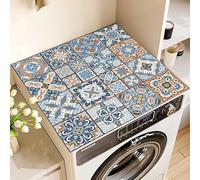 Copri Lavatrice Mandala Blu Copri Lavatrice Per Interno Per Top - Antiscivolo Tappetino Lavatrice - Tappeto Assorbente In Diatomee Per Armadio Comodino, Cucine, Bagni40*60Cm