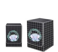 Copri lavatrice nero for pioggia e asciugatrice, tappetino anteriore impermeabile da 12 kg(A7,60x65x85cm XL)