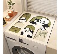 Copri Lavatrice Panda Di Bambù Copri Lavatrice Per Interno Per Top - Antiscivolo Tappetino Lavatrice - Tappeto Assorbente In Diatomee Per Armadio Comodino, Cucine, Bagni50*50Cm