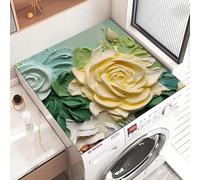 Copri Lavatrice Stile Pittura Ad Olio Copri Lavatrice Per Interno Per Top - Antiscivolo Tappetino Lavatrice - Tappeto Assorbente In Diatomee Per Armadio Comodino, Cucine, Bagni50*50Cm