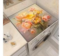 Copri Lavatrice Stile Pittura Ad Olio Copri Lavatrice Per Interno Per Top - Antiscivolo Tappetino Lavatrice - Tappeto Assorbente In Diatomee Per Armadio Comodino, Cucine, Bagni50*50Cm