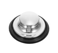 Copri Lavello Cucina in Acciaio Inox e Pvc per Food Waste Disposer | 1 Pezzo, Argento, Accessorio da Cucina per Scarico Lavabo, Protezione Rimovibile Facile da Pulire