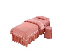 Copri Lettino Da Massaggio 4 pezzi/set set di biancheria da letto for salone bellezza, delicato sulla pelle, for massaggi e spa, copriletto + coprisgabello + federa + copripiumino(Dousha,180x60cm)