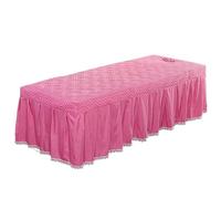 Copri Lettino Da Massaggio Copriletto da salone di bellezza in pizzo con foro Lenzuolo massaggio for il corpo letto(Purple Pink,185x70 cover only)