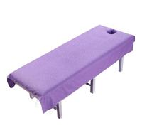 Copri Lettino Da Massaggio Lenzuola for letti di bellezza for saloni Uso specializzato Copriletto for massaggi spa antirughe con/senza fori(Knurling purple,75x190 with hole)
