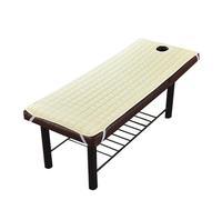 Copri Lettino Da Massaggio Lenzuolo antiscivolo for salone di bellezza, poliestere tinto con fascia elastica, lenzuolo for massaggi, materasso for SPA, 10 colori(Creamy color,180x60cm)
