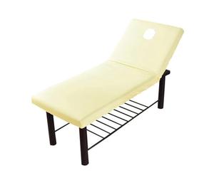 Copri Lettino Da Massaggio Lenzuolo con angoli for lettino da massaggio, copriletto di bellezza spazzolato in puro colore, salone, elastico for massaggi, copertura for terapia SPA universale(Beige)