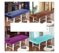 Copri Lettino Da Massaggio Lenzuolo con angoli for lettino da massaggio for salone di bellezza in velluto addensato, lenzuolo for massaggio delicato sulla pelle, copriletto SPA con foro(Skyblue,190x80